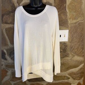 Athleta Essence Cross Front Top White Large